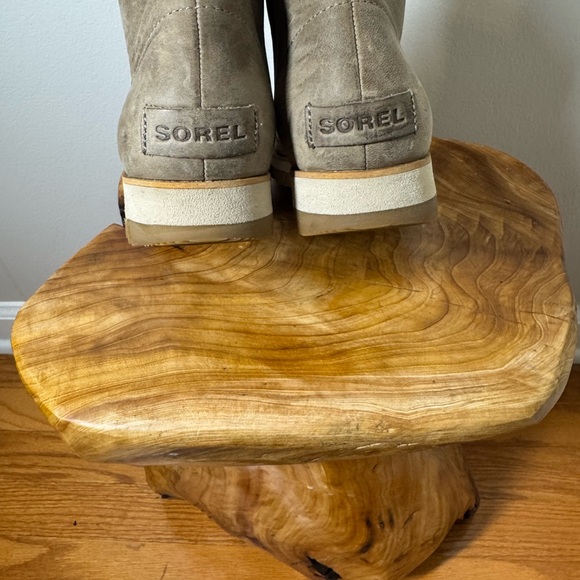 Sorel Harlow Zip Up Waterproof Beige Leather Ankle Boots 6 - Picture 5 of 9